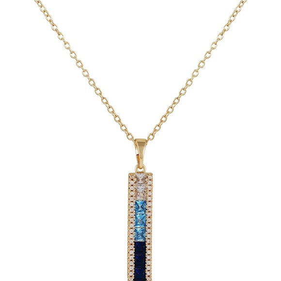 Vince Camuto Blue Ombre CZ Necklace - Picture 2 of 3